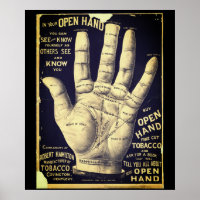 Anuncio Vintage de Palmistry de mano abierta | POS