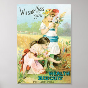 Póster Anuncio Vintage Health Biscuit