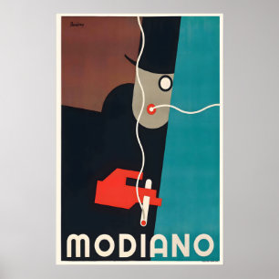 Póster Anuncios antiguos de cigarrillos Modiano Italia