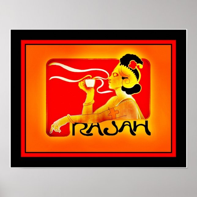 Póster Anuncios de época poster Rajah Coffee (Frente)