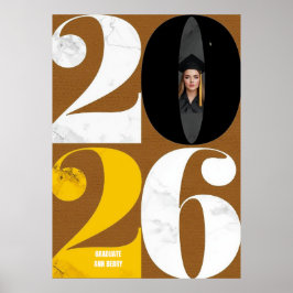 Póster Anuncios de Graduación de Tipografía Moderna