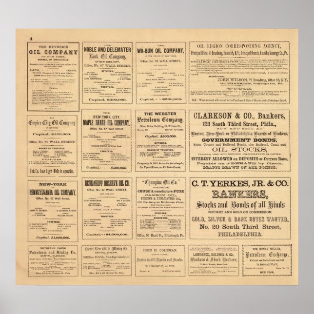 Póster Anuncios de petróleo (Frente)