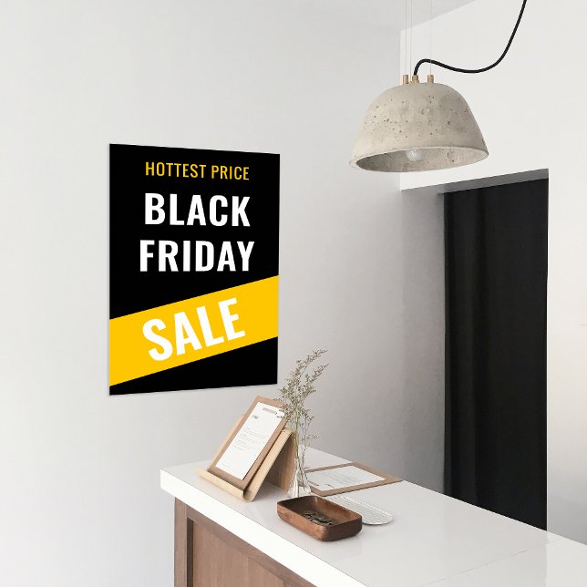 Póster Anuncios de promoción de descuento de negocio de v (Black Friday SALE Business Discount Promotion Ads Poster)