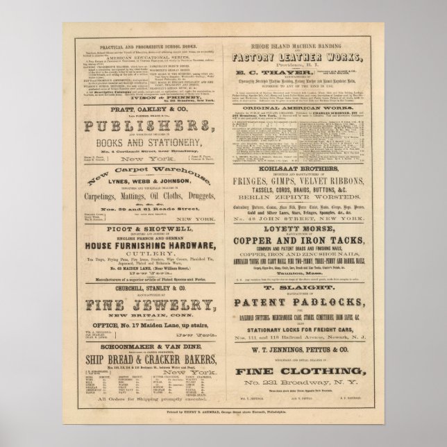 Póster Anuncios para doce empresas, (Frente)