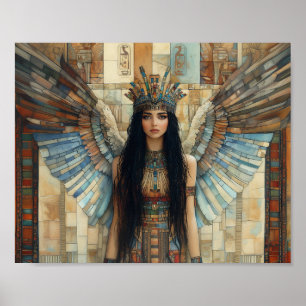 Póster Anunnaki Estrella Diosa Inanna Pastel Mosaic Art