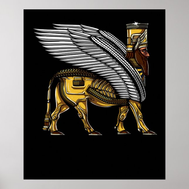 Póster Anunnaki Guardian Alien el antiguo Dios Sumeriano (Frente)