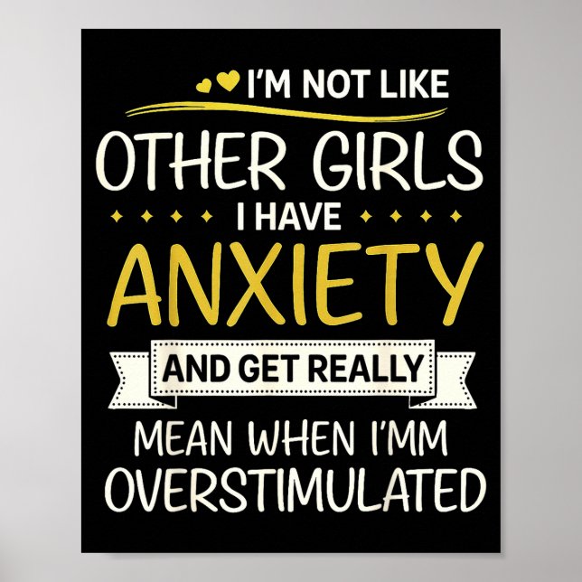 Póster Anxiety Humor For Women With Overstimulation  (Frente)