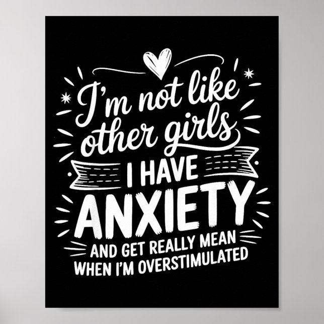 Póster Anxiety Humor For Women With Overstimulation  (Frente)