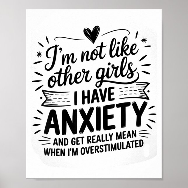Póster Anxiety Humor For Women With Overstimulation  (Frente)