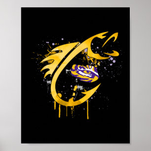 Póster Anzuelo de pesca de los LSU Tigers