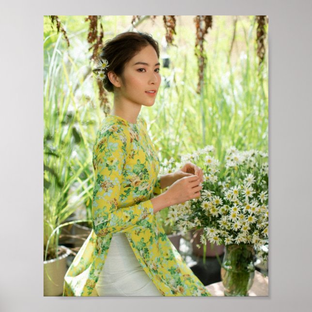 Póster Ao Dai Tradicional Vietnam (Frente)