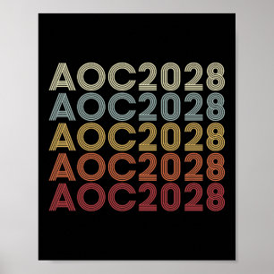 Póster Aoc 2028 A.C. 2028 Elecciones al Presidente Aoc 28