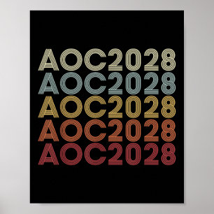 Póster Aoc 2028 A.C. 2028 Elecciones al Presidente Aoc 28