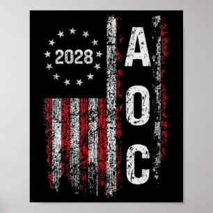 Póster Aoc Alexandria Ocasio Cortez 2028 Para Presi