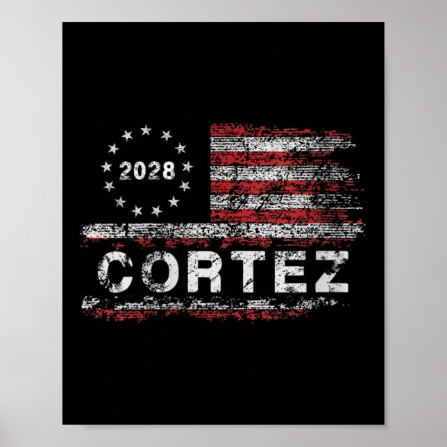Póster Aoc Alexandria Ocasio Cortez 2028 Para Presi (Frente)