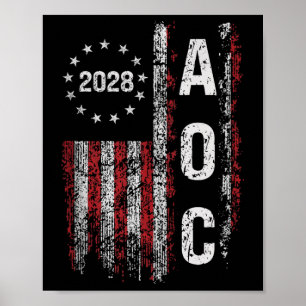 Póster Aoc Alexandria Ocasio Cortez 2028 Para Presidente