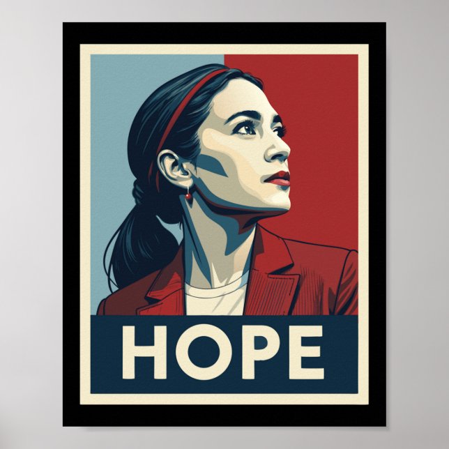 Póster Aoc Alexandria Ocasio Cortez 2028 Para Presidente  (Frente)