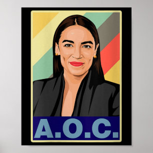 Póster Aoc Alexandria Ocasio-cortez Primera mujer P