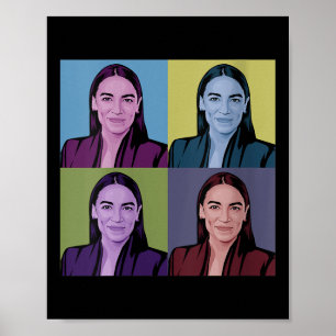 Póster Aoc Alexandria Ocasio-cortez Primera mujer P
