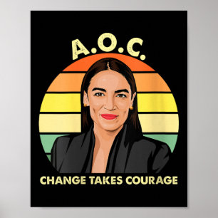 Póster Aoc Alexandria Ocasio-cortez Primera mujer P