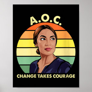 Póster Aoc Alexandria Ocasio-cortez Primera mujer P