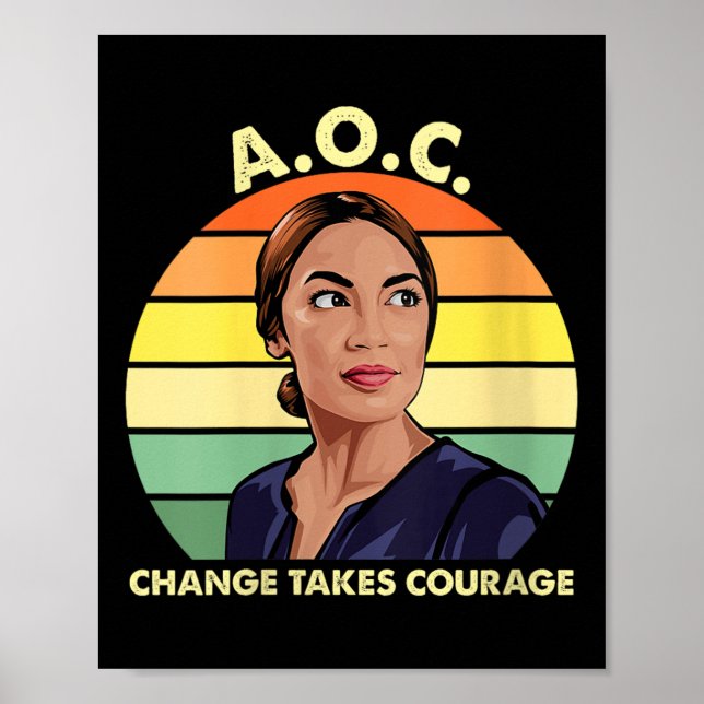 Póster Aoc Alexandria Ocasio-cortez Primera mujer P (Frente)