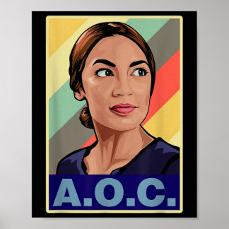 Póster Aoc Alexandria Ocasio-cortez Primera mujer preside