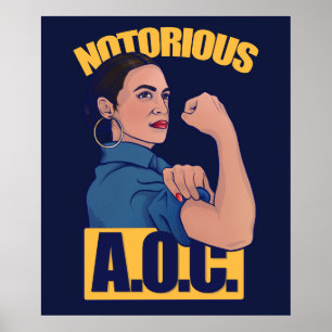 Póster AOC alexandria ocasio cortez retro rosie