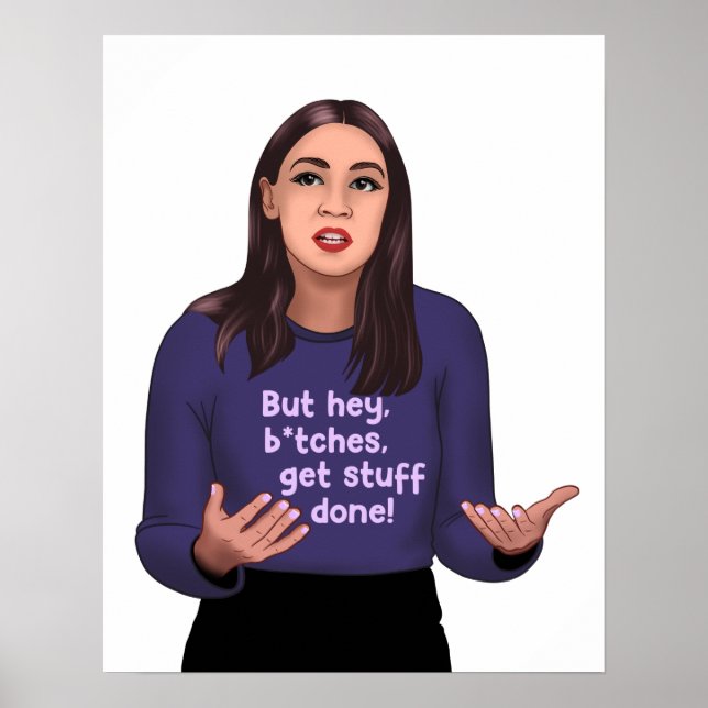 Póster AOC - Feminista Alexandria Ocasio Cortez (Frente)