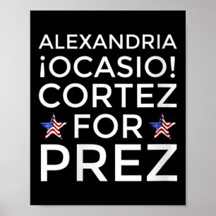 Póster Aoc para el presidente Alexandria Ocasio-cortez