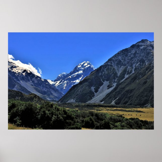 Póster Aoraki en el valle (Frente)