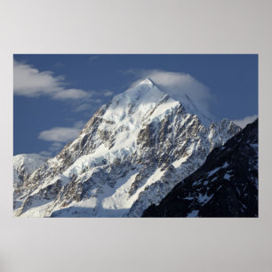 Póster Aoraki Monte Cook, País Mackenzie, Sur