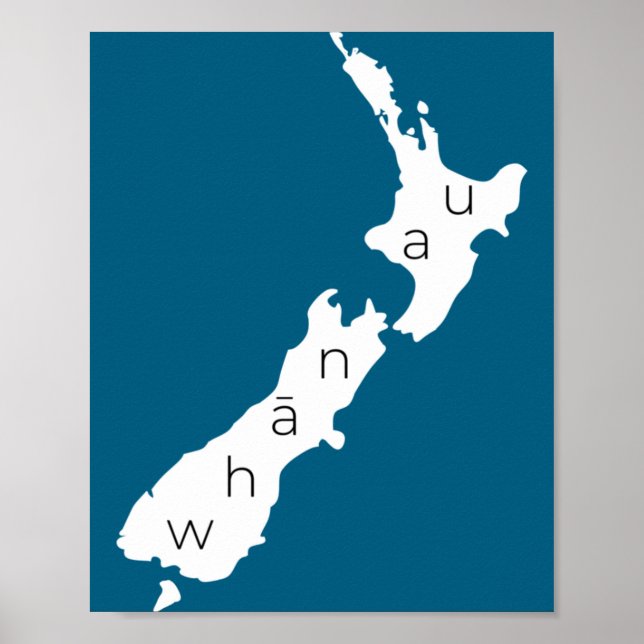 Póster Aotearoa New Zealand With Kiwi Whanau Maori  (Frente)