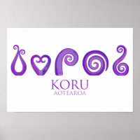 Aotearoa Nueva Zelanda Koru - púrpura