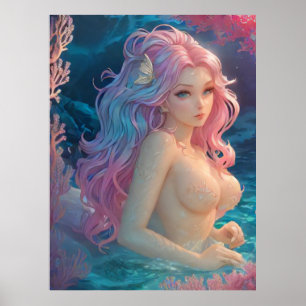 Póster *~* AP60 Diosa del Agua Fantasy Sea Mermaid 17