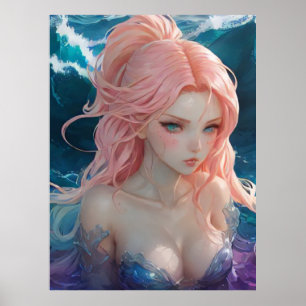 Póster *~* AP60 Diosa del Agua Fantasy Sea Mermaid 26