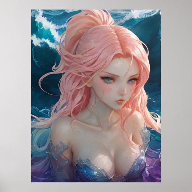 Póster *~* AP60 Diosa del Agua Fantasy Sea Mermaid 26 (Frente)