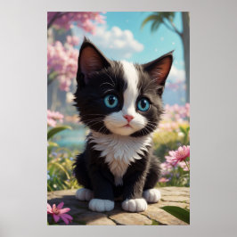 Póster *~* AP68 2:3 Cat Feline Kitten Kitty Tropical