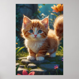 Póster *~* AP68 2:3 Gato Organge Tabby Cute Sweet