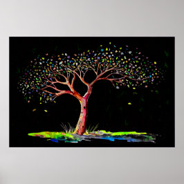 Póster *~* AP81 Árbol original de etéreo artístico modern