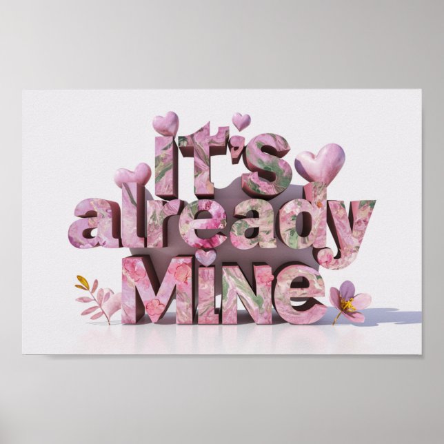 Póster *~* AP85 Hearts Law of Atraction Manifestation (Frente)