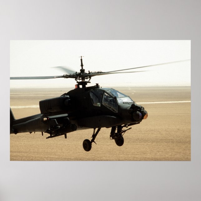 Póster Apache AH-64 (Frente)