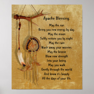 Póster Apache Blessing dreamcatcher