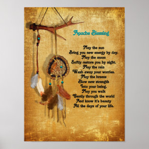 Póster Apache Blessing dreamcatcher poster