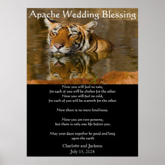 Póster Apache Boda Bendiciendo a Tiger