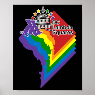 Póster Aparato De Cuadrados De Dc Lambda