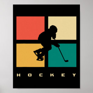 Póster Aparato de hockey - Jugador de hockey de hockey de