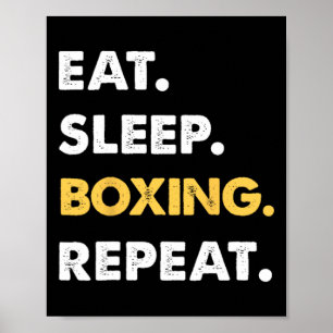 Póster Aparato divertido de boxeo repite boxeo de sueño