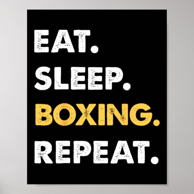 Póster Aparato divertido de boxeo repite boxeo de sueño (Frente)
