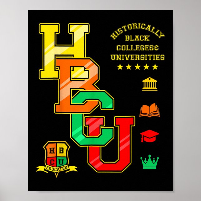 Póster Aparato Hbcu históricamente Universidad de Colegio (Frente)